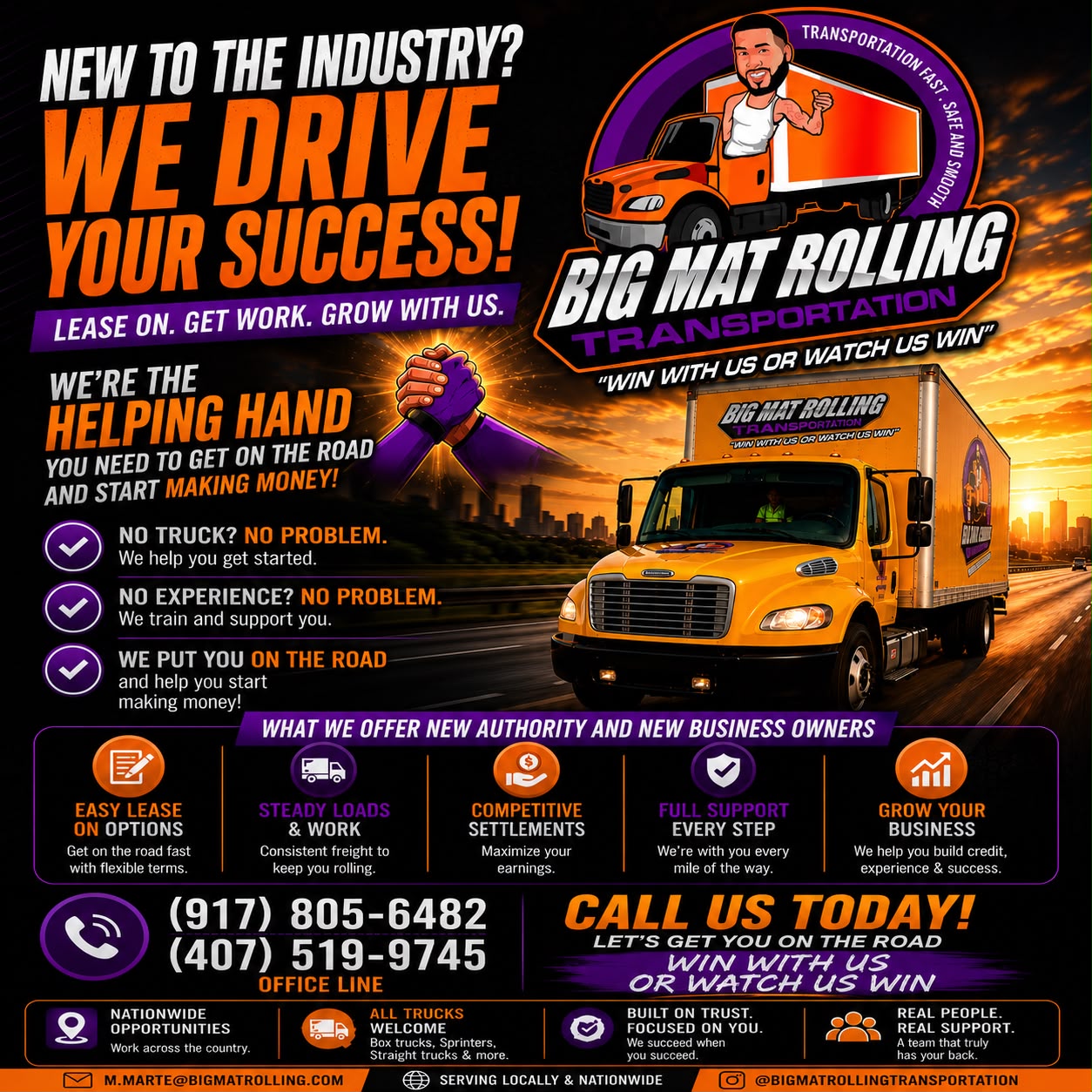 Lease on with Big Mat Rolling Transportation